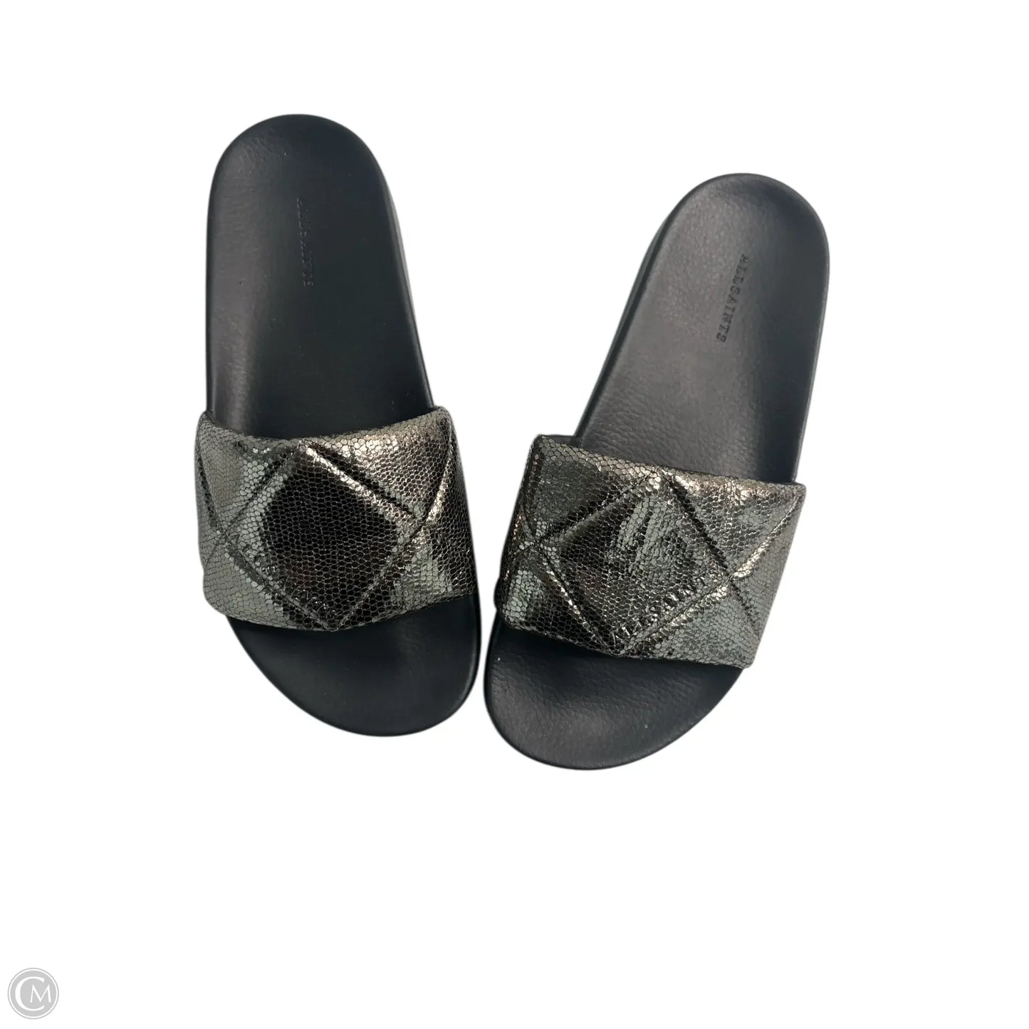 Sandals Designer By All Saints In Black & Silver