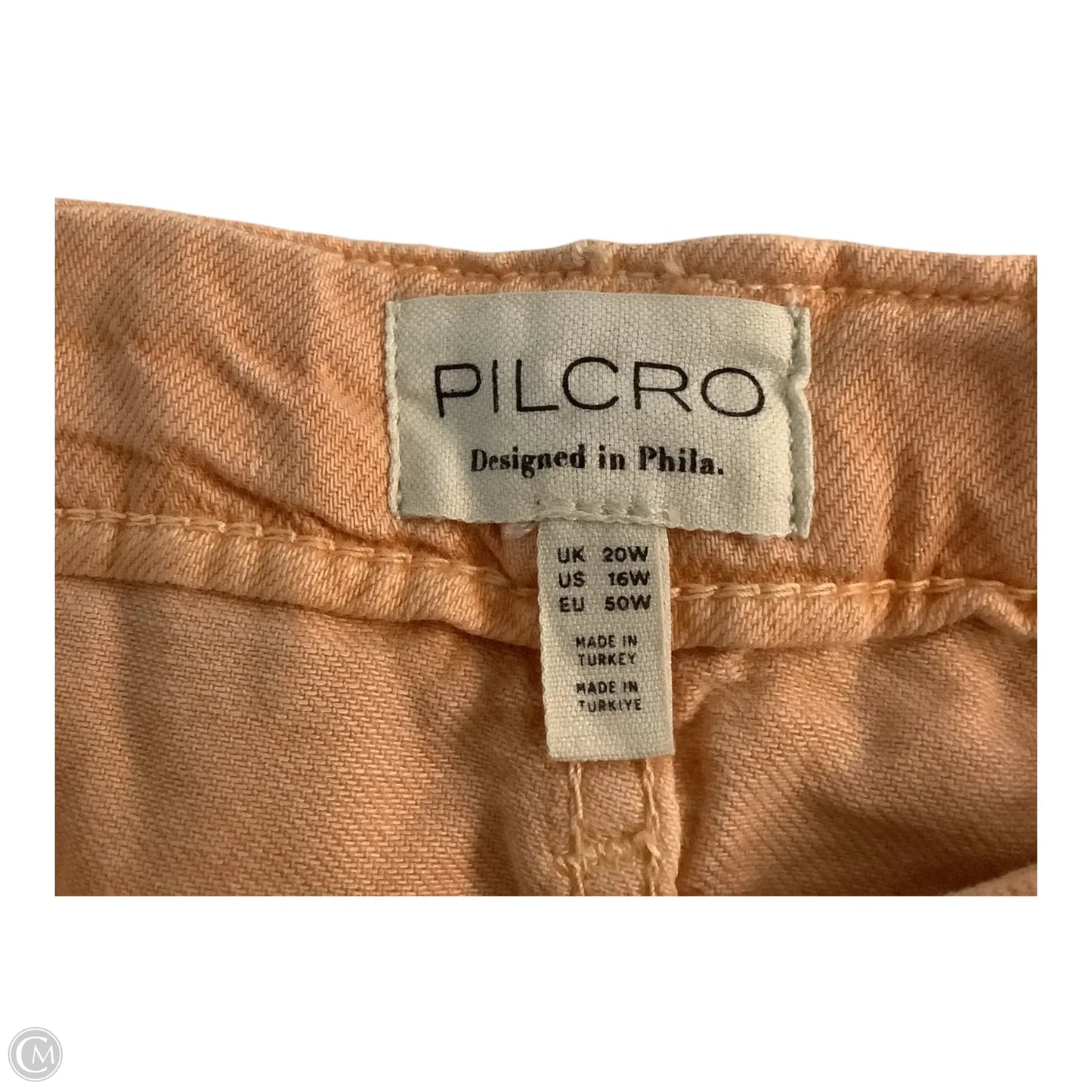 Skirt Mini & Short By Pilcro In Orange Denim, Size: 20