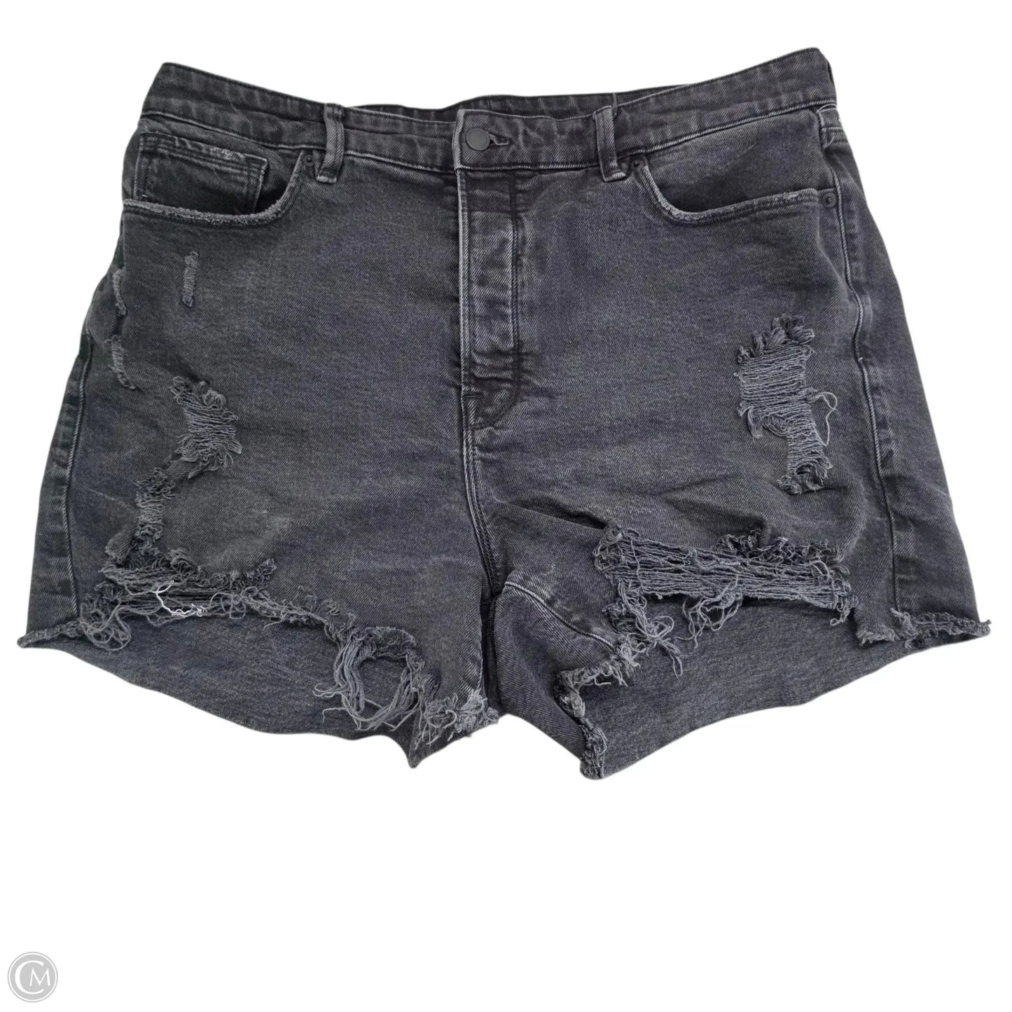 Shorts By Good American In Black Denim, Size: 16