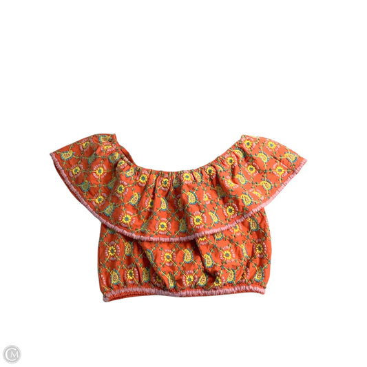 Top Short Sleeve By Top Shop In Orange, Size: 6