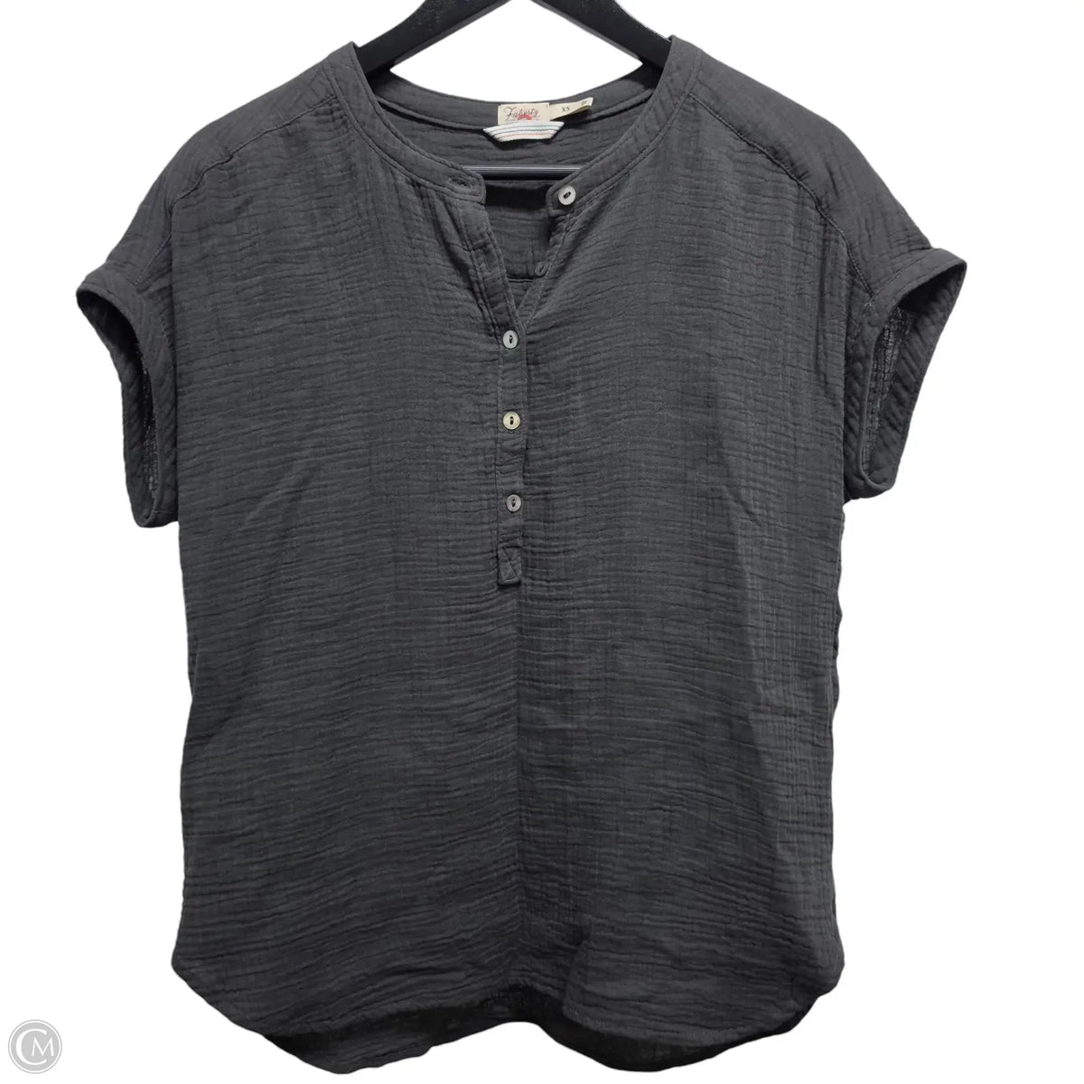 Faherty Short Sleeve Top In Grey, Size: XS