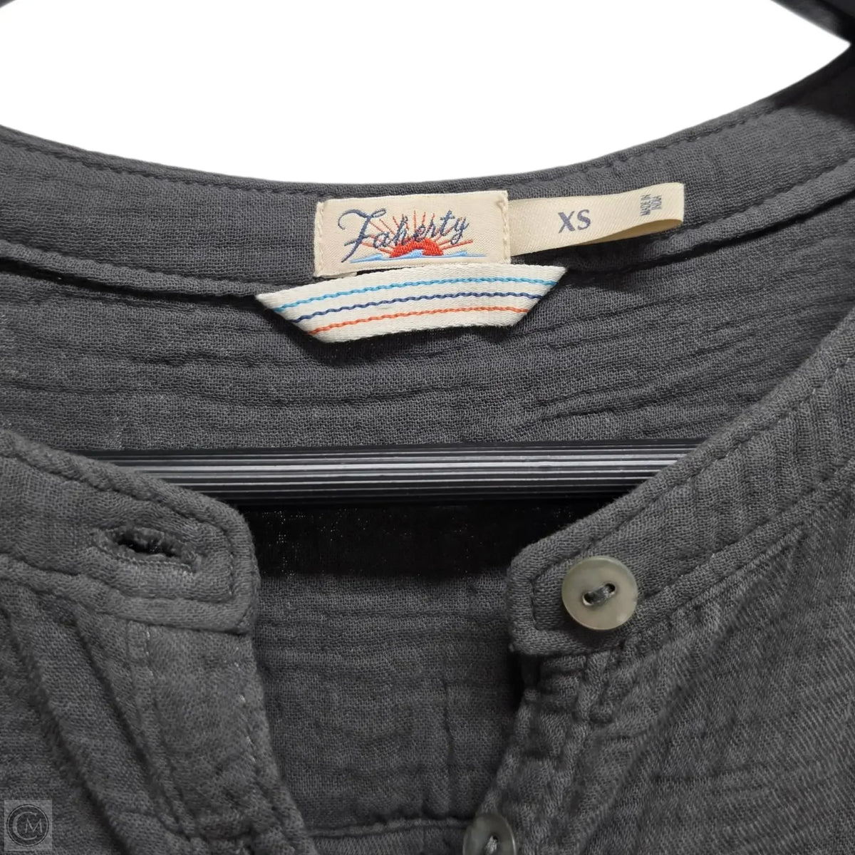 Faherty Short Sleeve Top In Grey, Size: XS