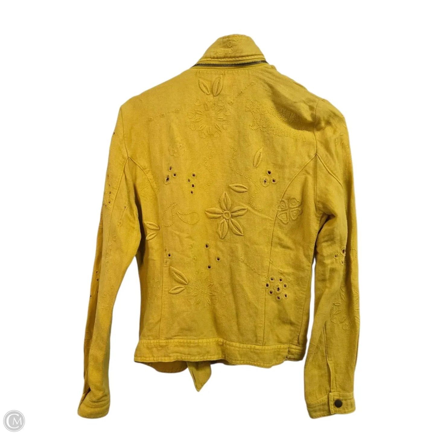 Jacket Denim By Cma In Yellow Denim, Size: M