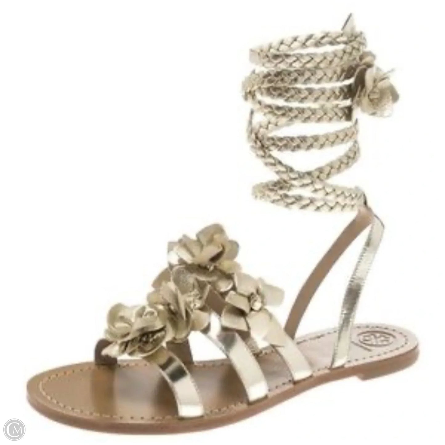 Sandals Designer By Tory Burch In Gold, Size: 8.5