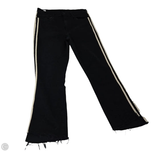Jeans Straight By Mother In Black Denim, Size: 14