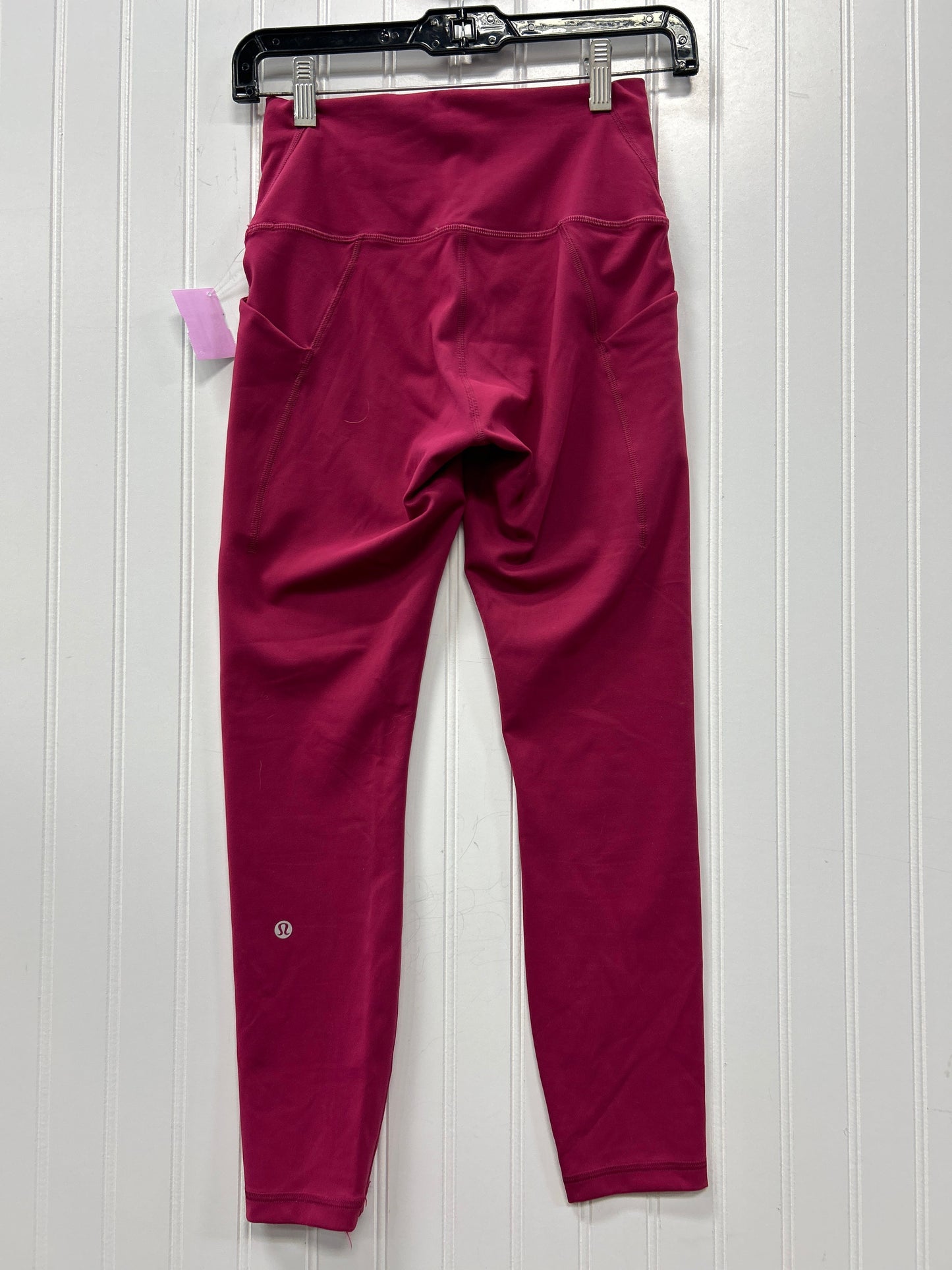 Athletic Leggings By Lululemon In Pink, Size:6