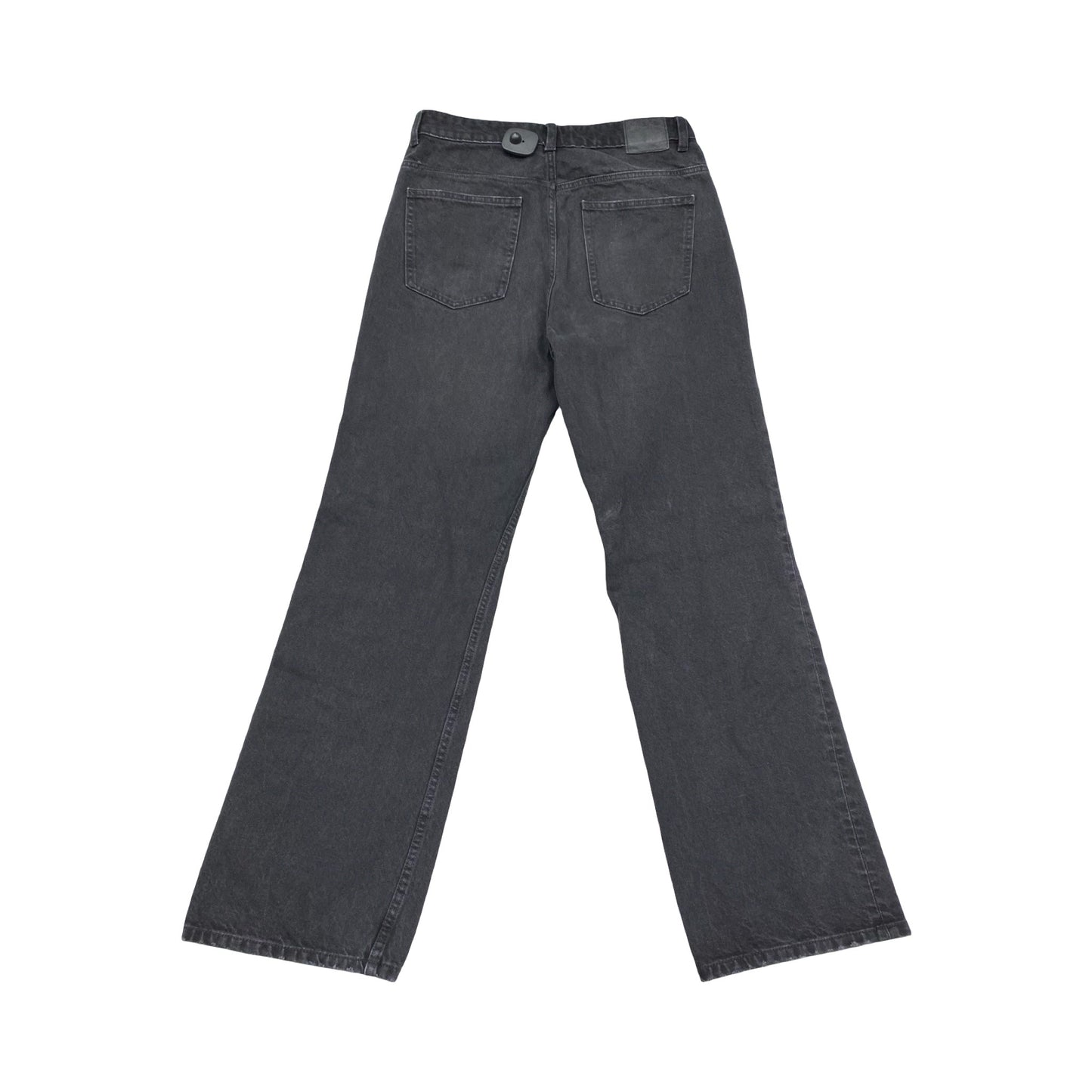 Jeans Wide Leg By Zara In Black Denim, Size:8