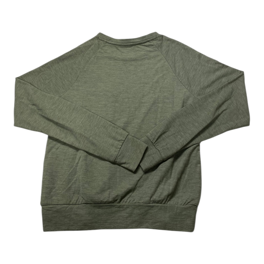 Athletic Top Ls Crewneck By The North Face In Green, Size:S