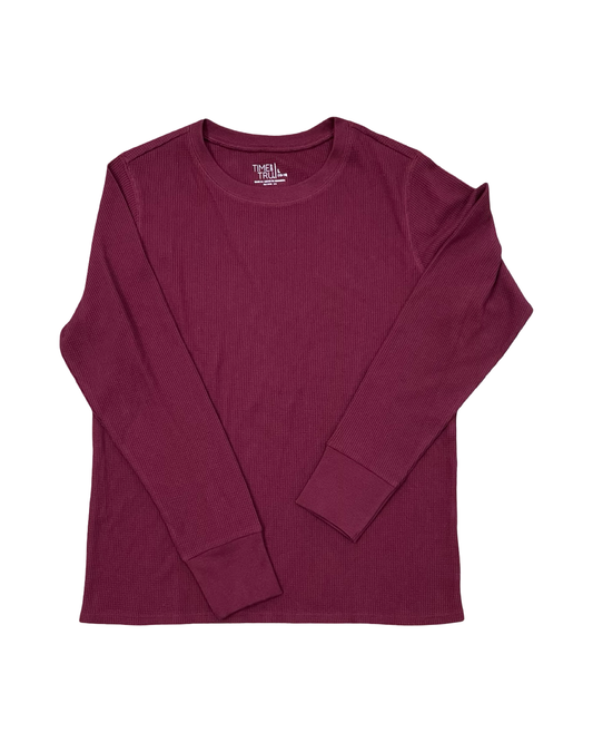 Top Ls By Time And Tru In Red, Size:L