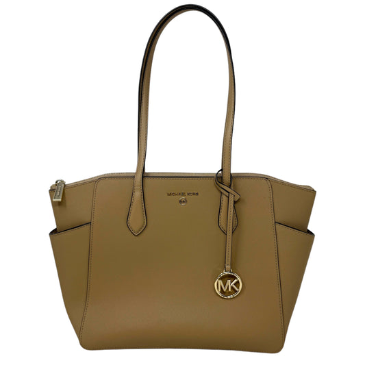 Marilyn Medium Saffiano Leather Tote Bag Designer By Michael Kors In Camel, Size: Medium