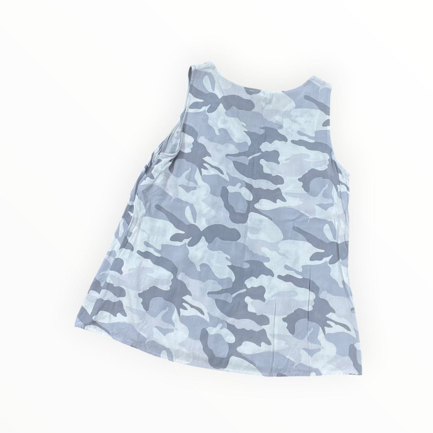 Top Sleeveless By Tribal In Grey & White, Size:S