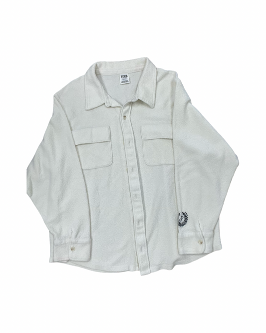Jacket Shirt By Pink In Cream, Size:L