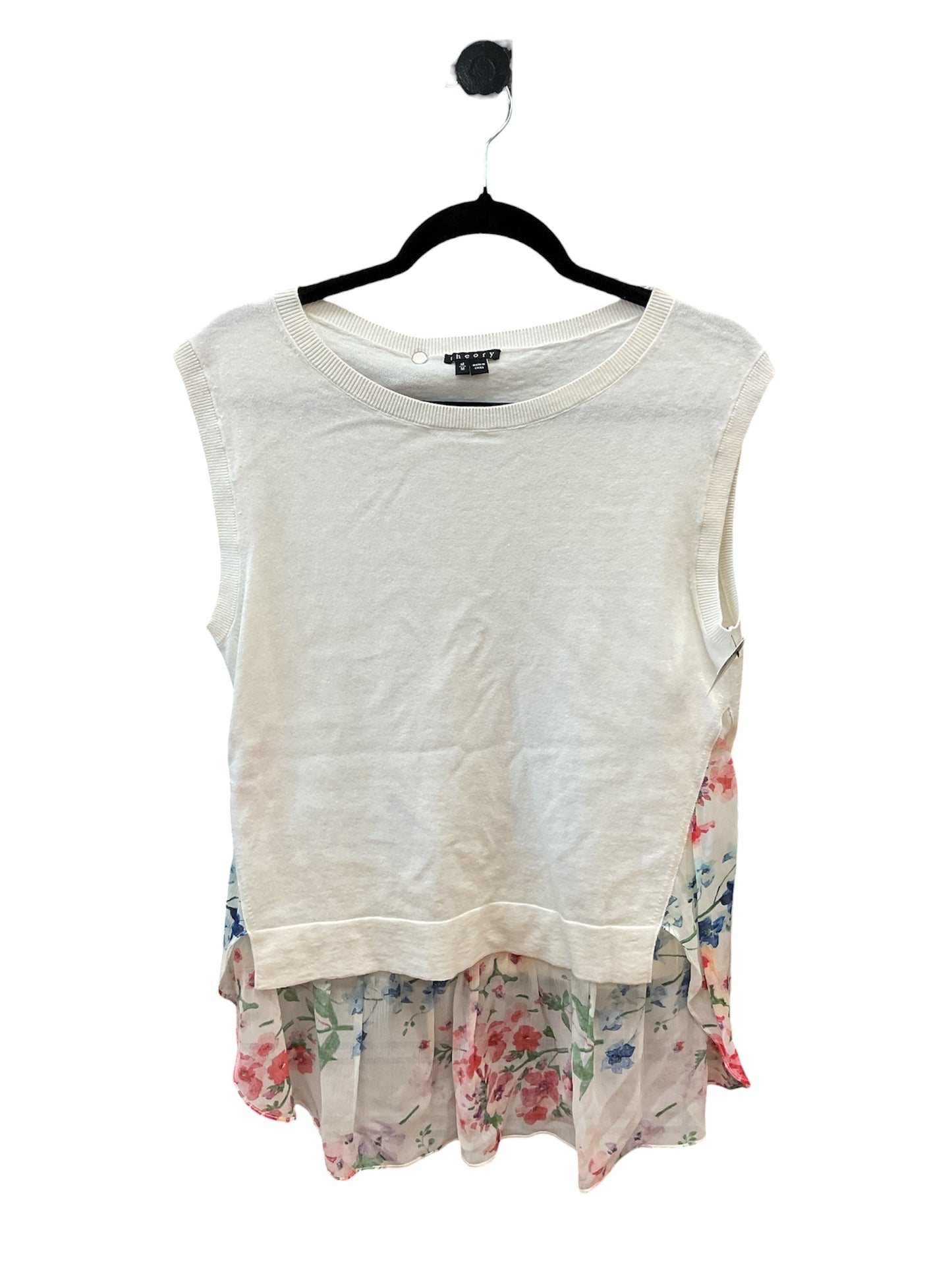 Top Sleeveless By Theory In Floral Print, Size:M