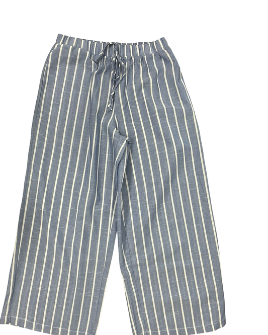 Pants Wide Leg By Clothes Mentor In Blue & White, Size:Xl