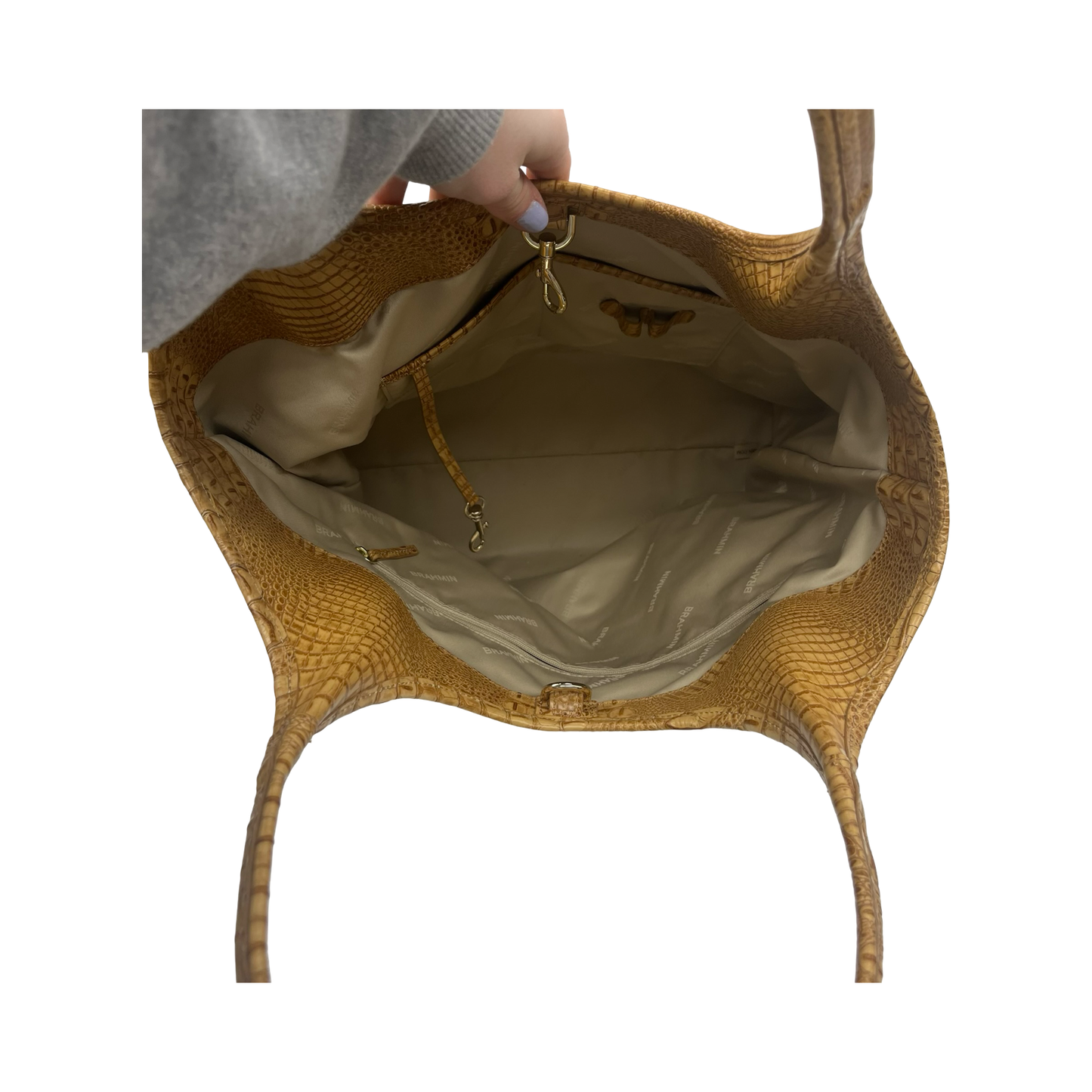 Handbag Designer By Brahmin In Brown, Size:Large