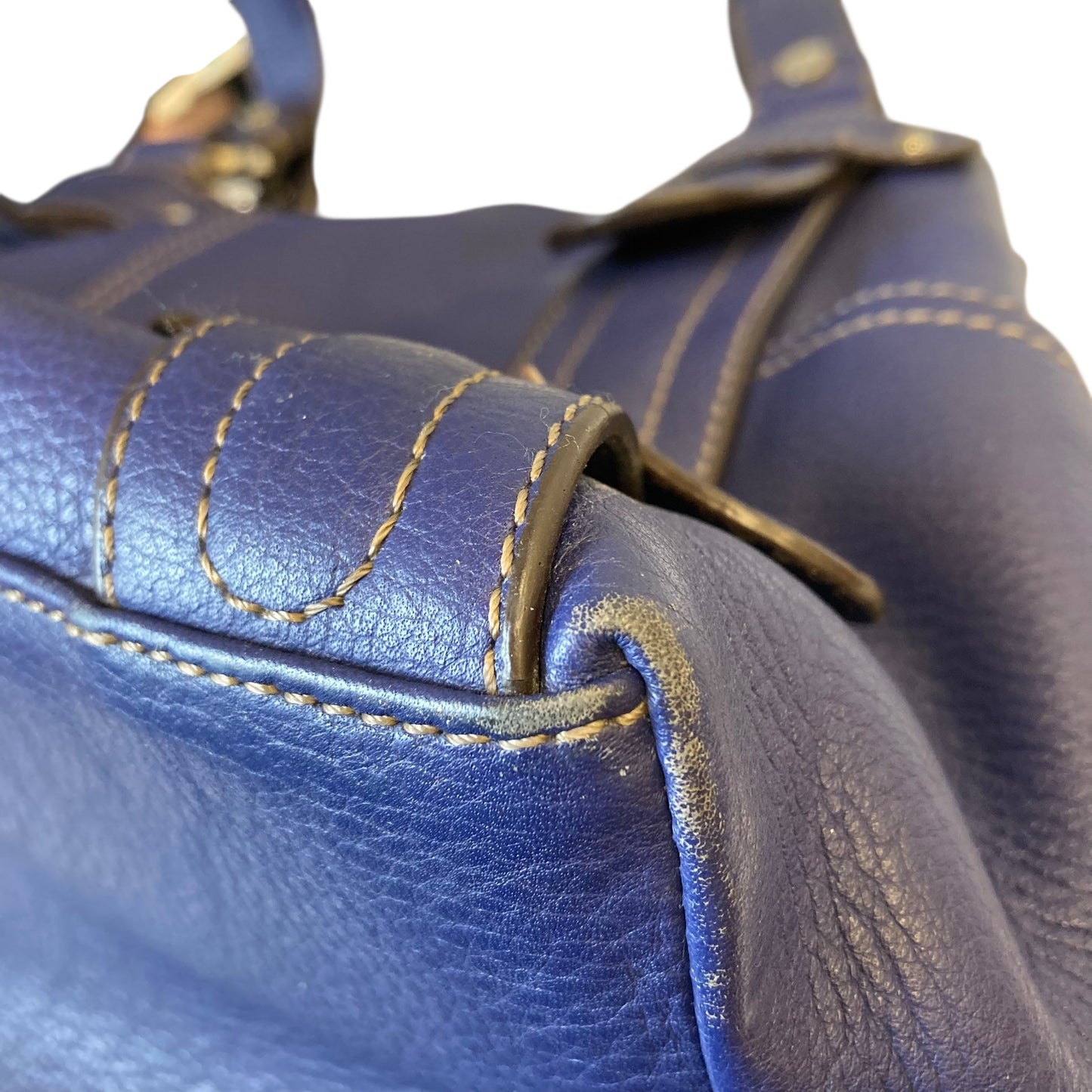 Handbag Leather By Tignanello  Purses In Blue, Size:Medium