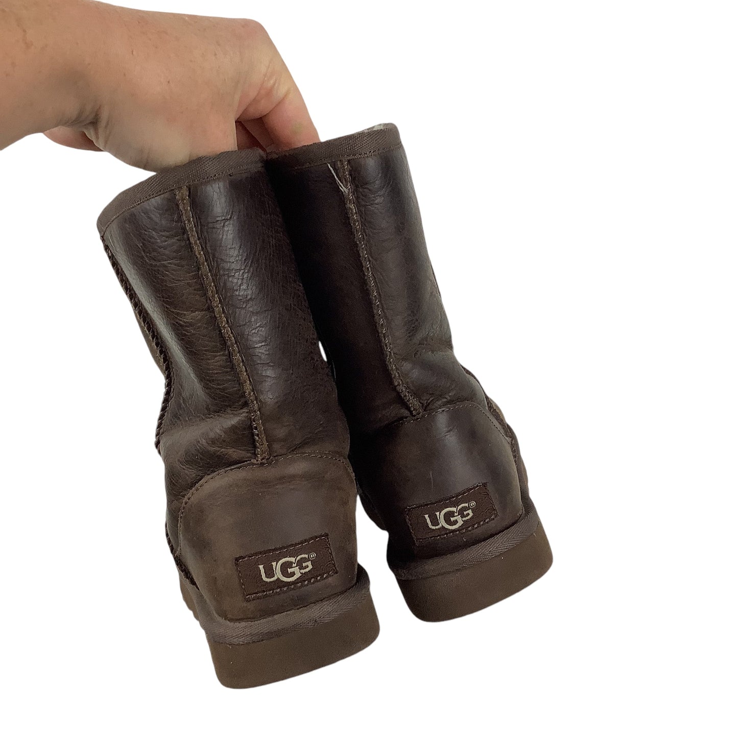 Boots Designer By Ugg In Brown, Size: 7