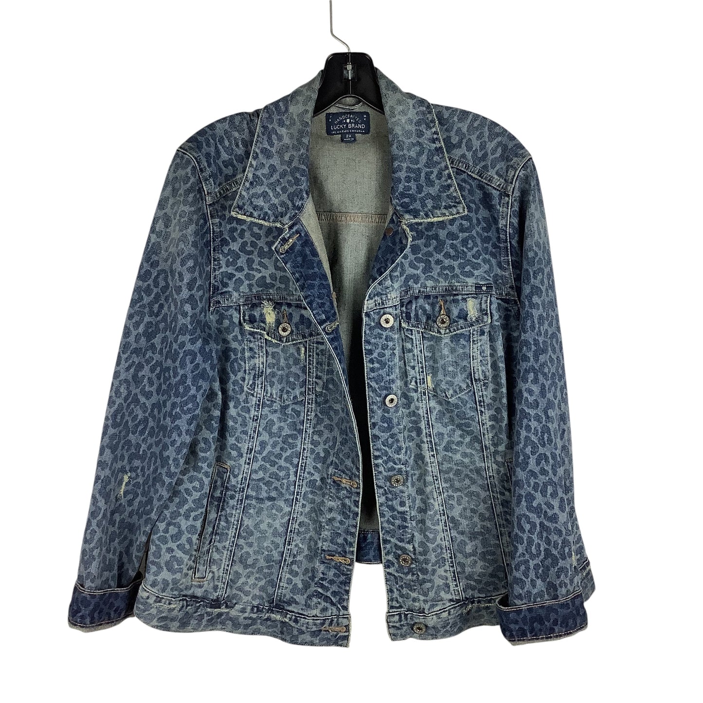 Jacket Denim By Lucky Brand In Blue Denim, Size: 2x