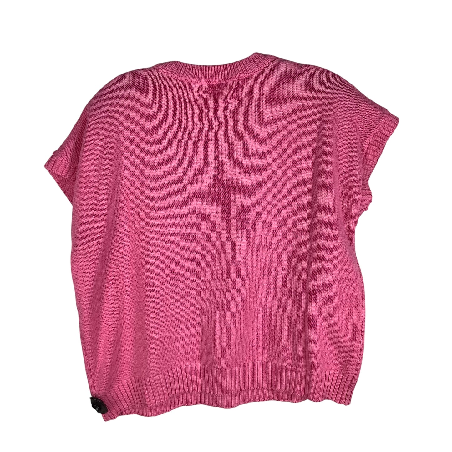 Sweater Short Sleeve By Entro In Pink, Size: L