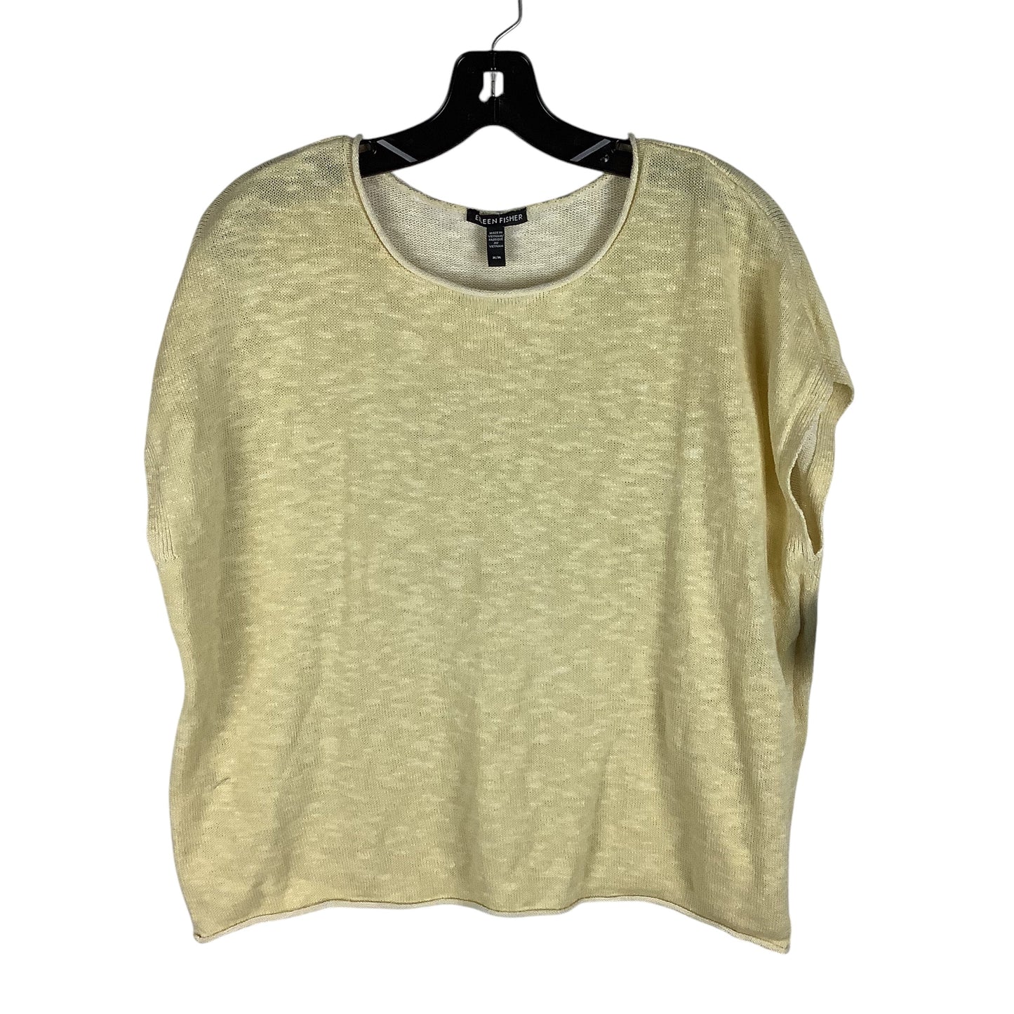 Top Short Sleeve By Eileen Fisher In Yellow, Size: M