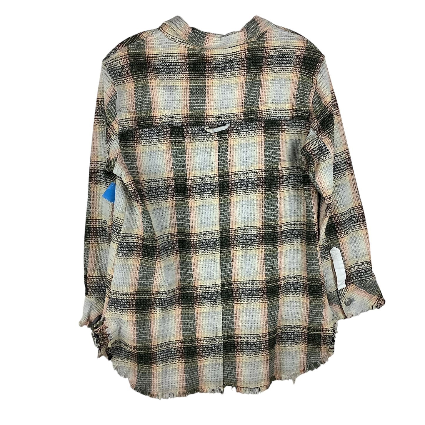 Jacket Shirt By Bke In Plaid Pattern, Size: M