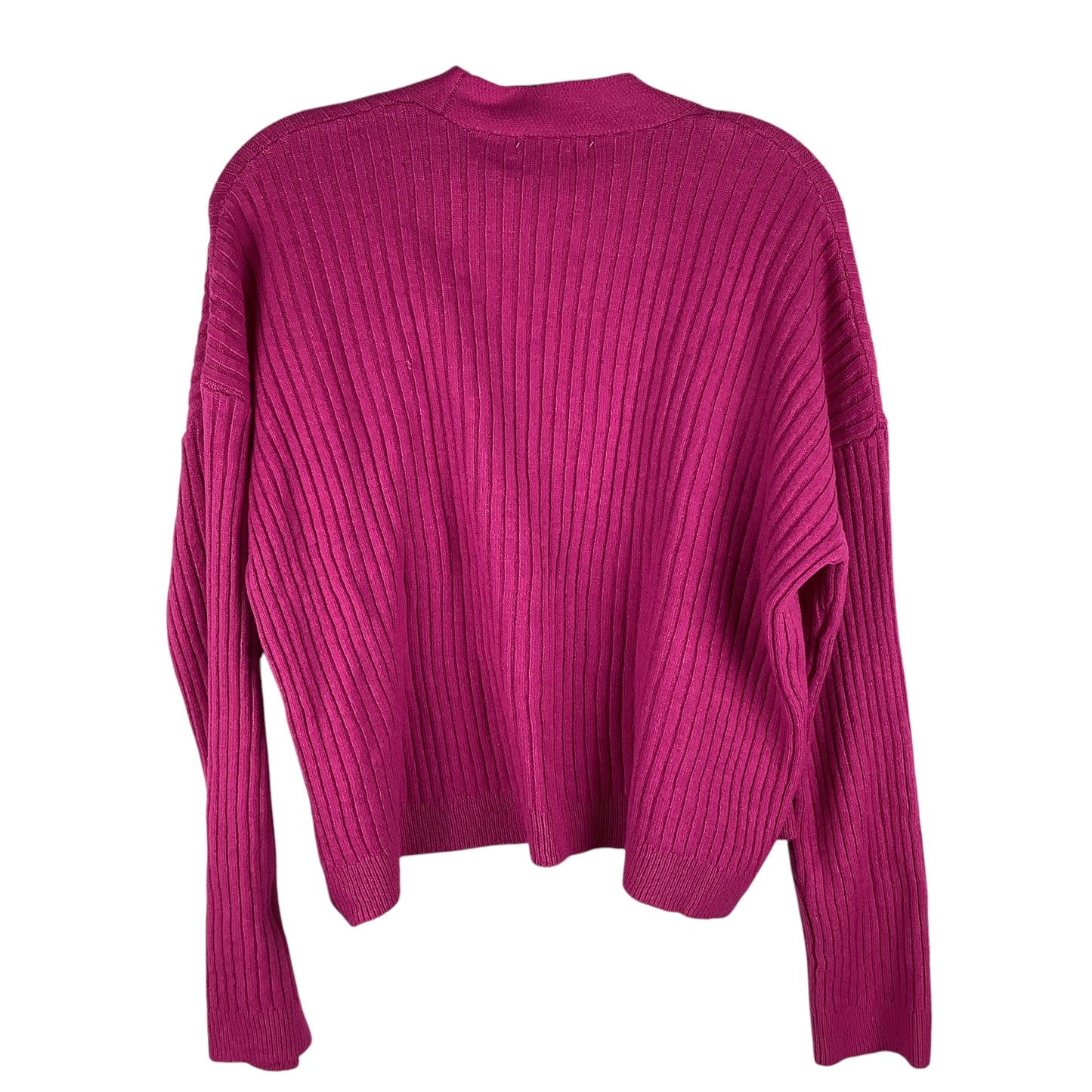 Sweater Cardigan By Clothes Mentor In Pink, Size: Xl