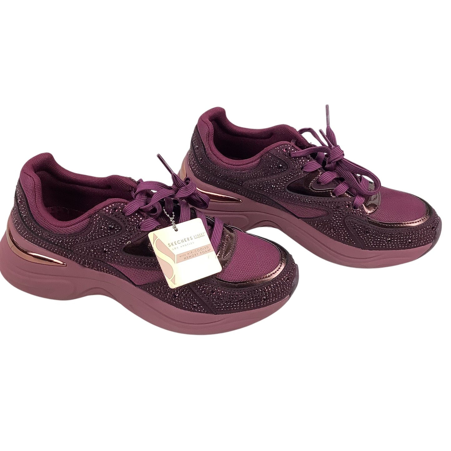 Shoes Athletic By Skechers In Maroon, Size: 8