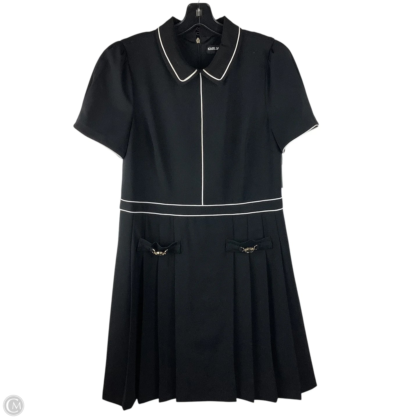 Dress Designer By Karl Lagerfeld In Black, Size: 12