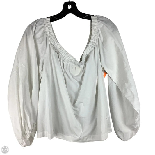 Top Long Sleeve By Maeve In White, Size: L