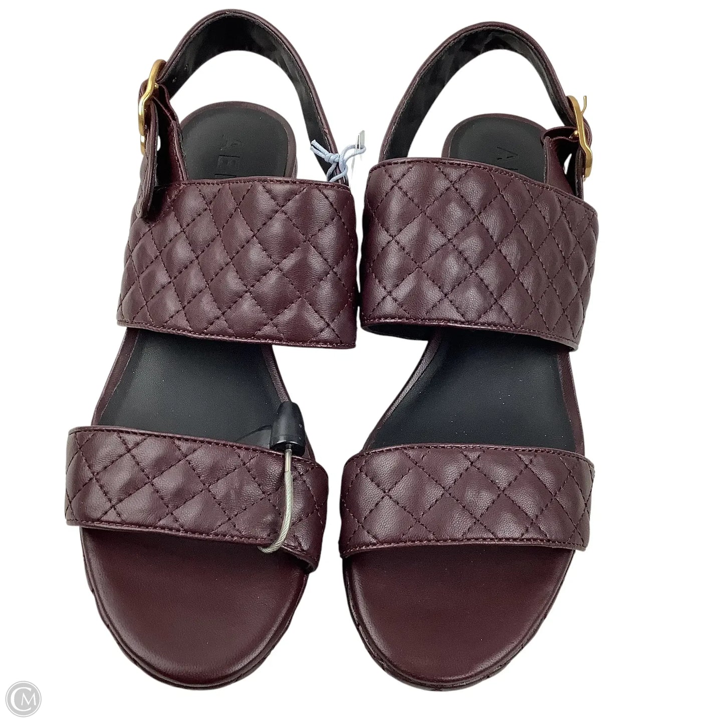 Sandals Heels Block By Aerosoles In Maroon, Size: 11