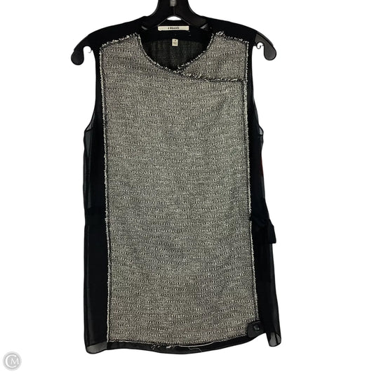 Top Sleeveless By J Brand In Black & Gold, Size: 4/S