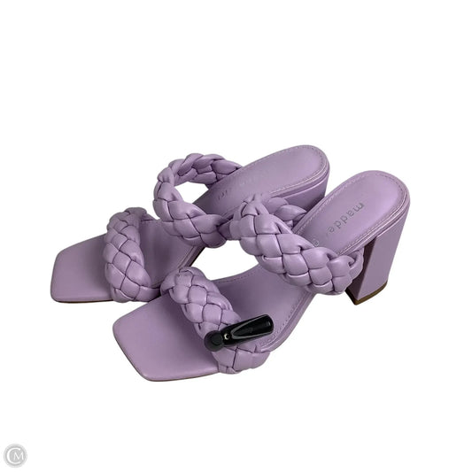 Sandals Heels Block By Madden Girl In Purple, Size: 6.5