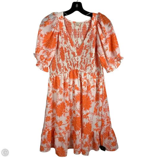 Dress Casual Short By Jodifl In Orange & Pink, Size: M