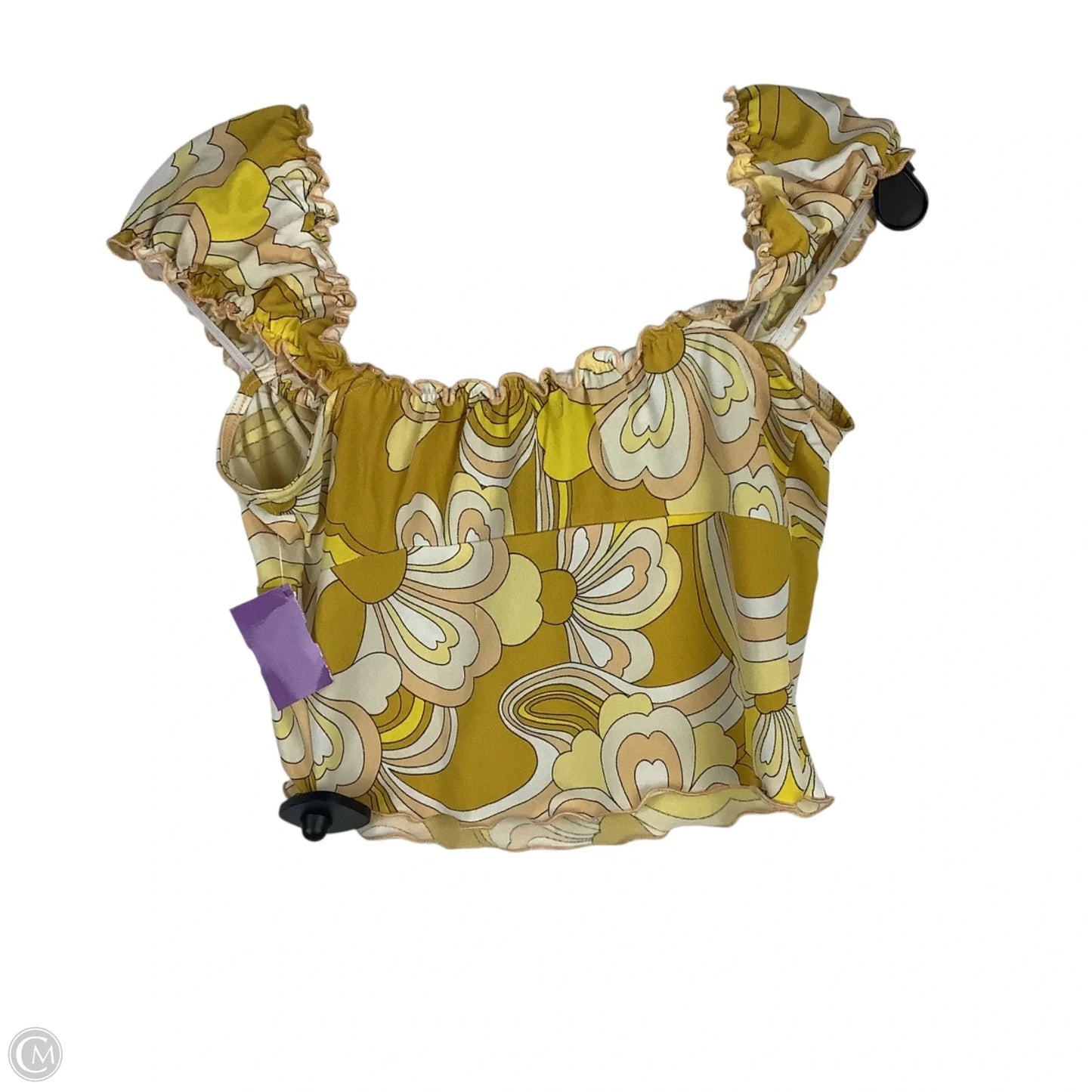 Top Short Sleeve By Urban Outfitters In Yellow, Size: M