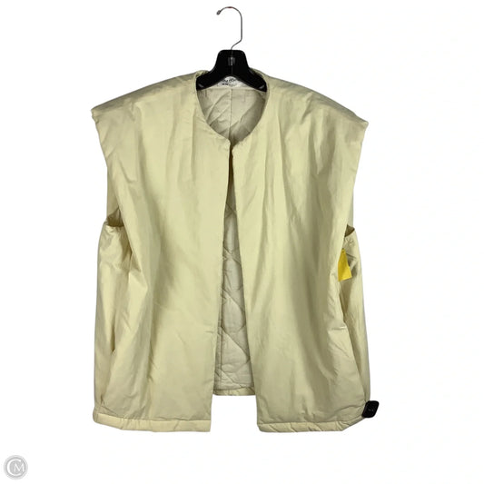 Vest Puffer & Quilted By Self Contrast In Yellow, Size: Osfm