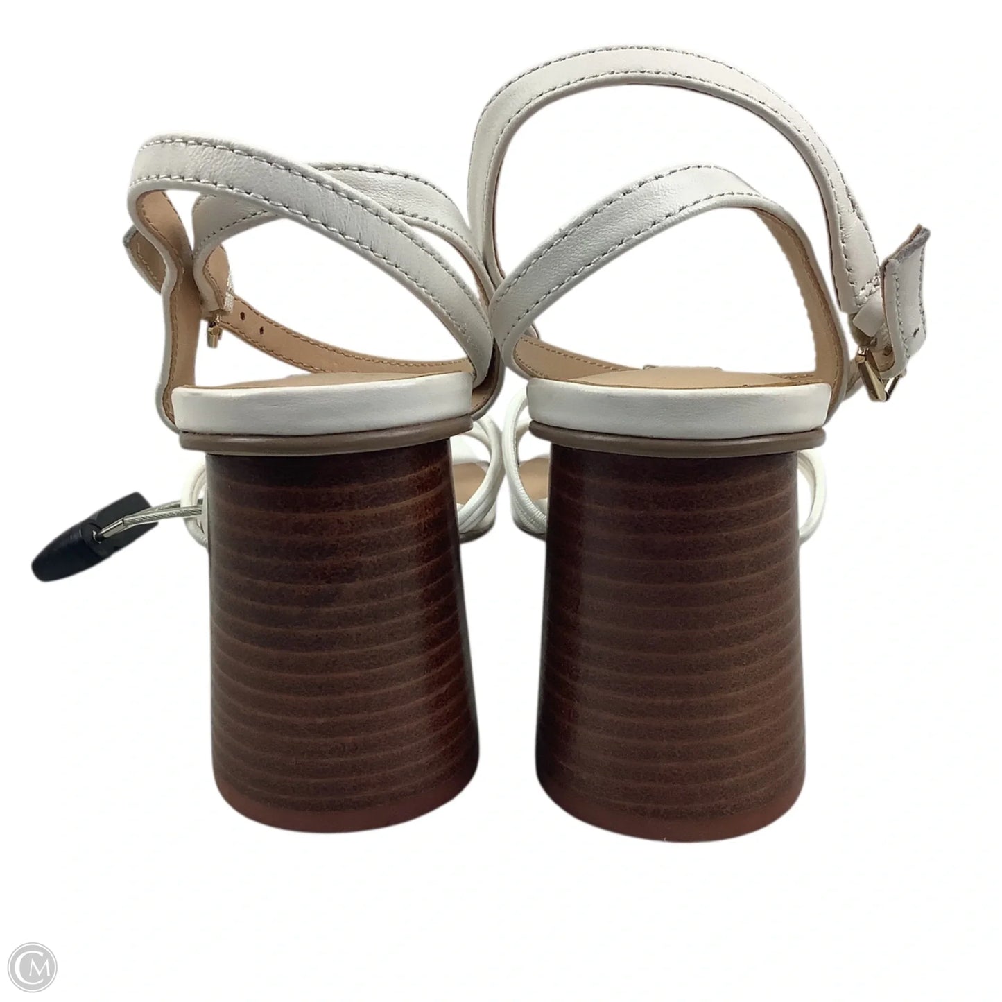 Sandals Heels Block By Saks Fifth Avenue In White, Size: 9