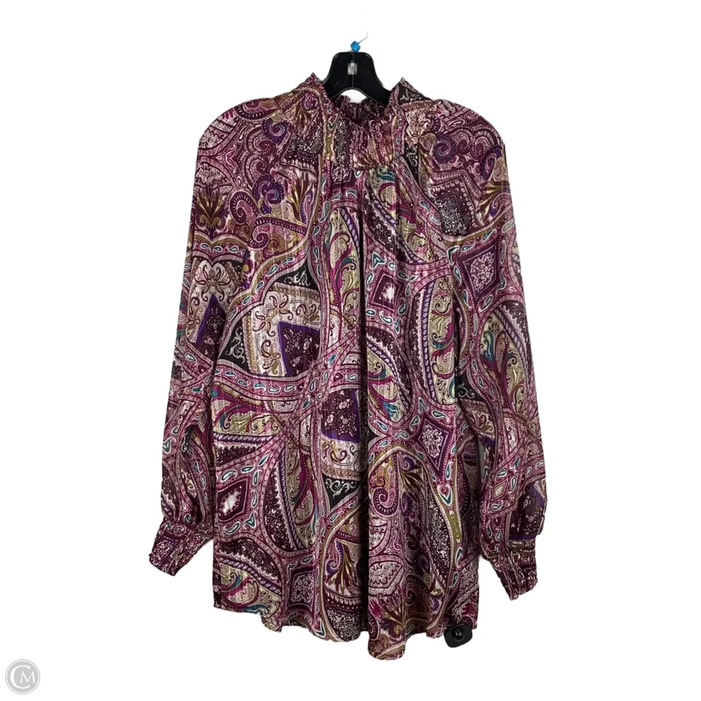 Top Long Sleeve By Chicos In Paisley Print, Size: L