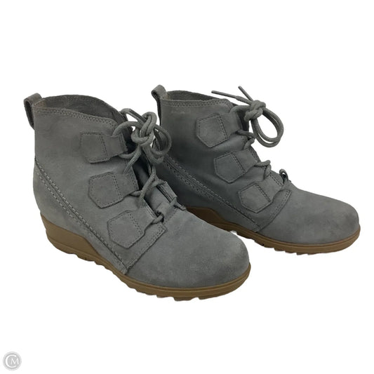Boots Ankle Heels By Sorel In Grey, Size: 7