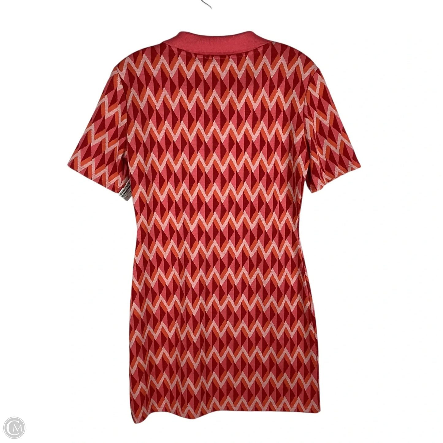 Dress Casual Short By Zara In Orange & Pink, Size: L