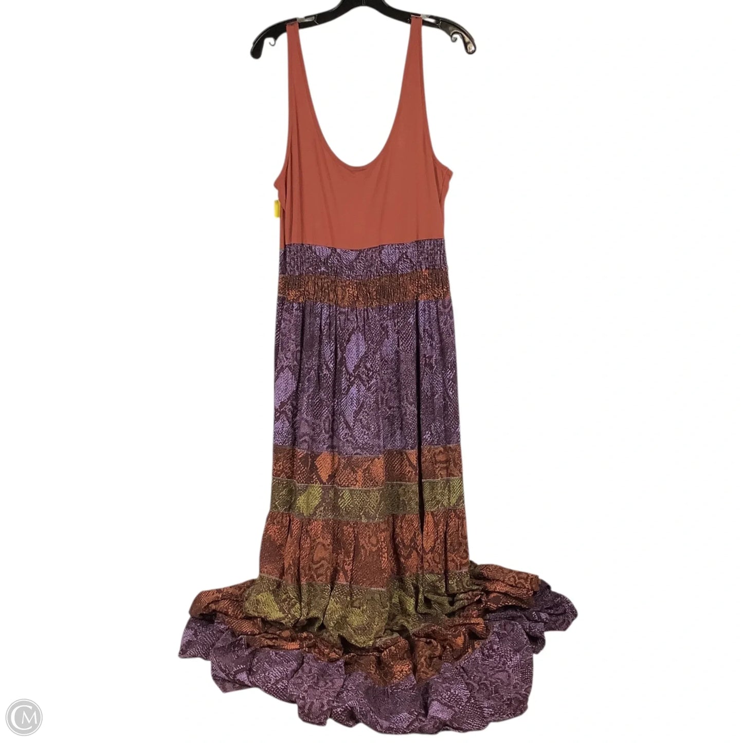 Dress Casual Maxi By Anthropologie In Orange & Purple, Size: L
