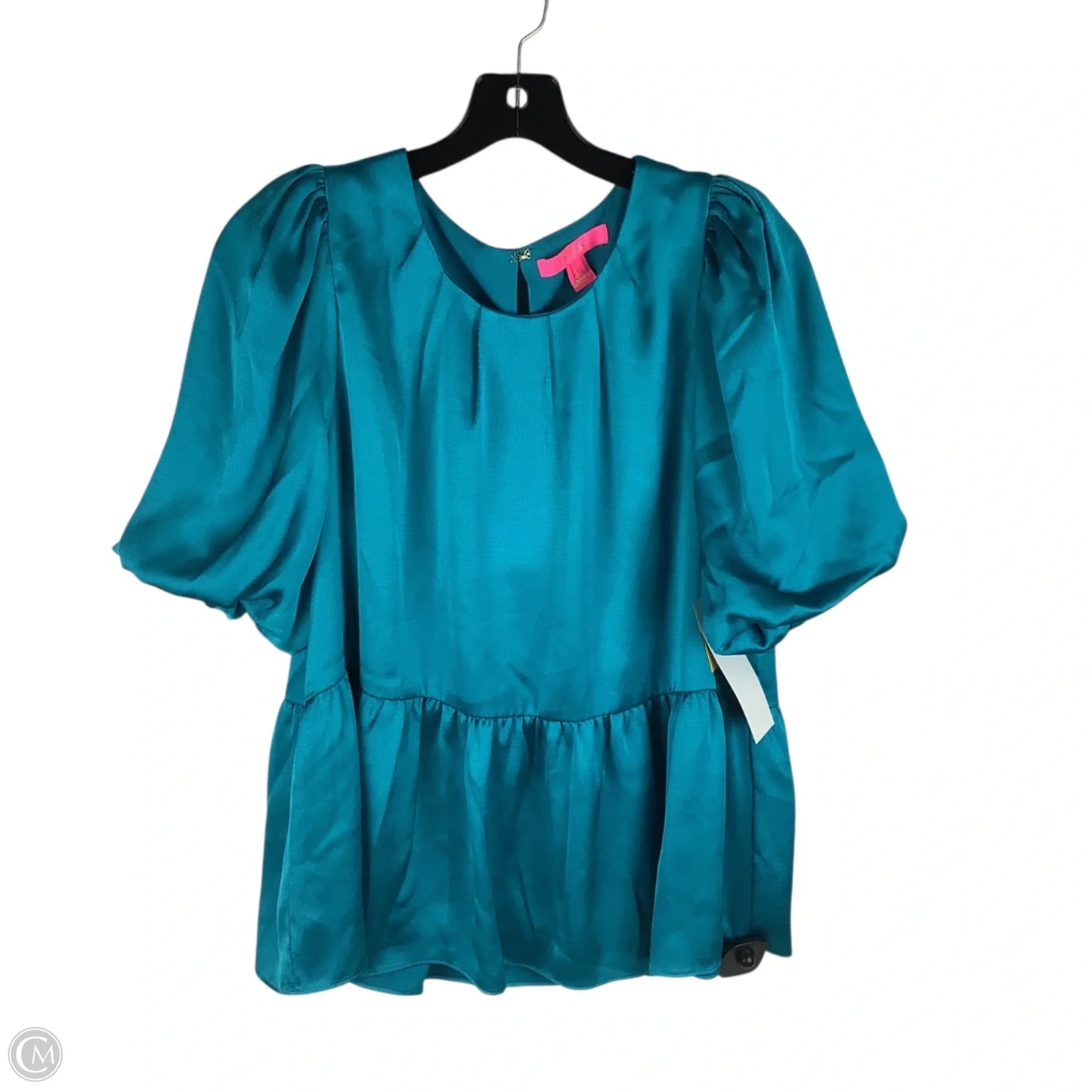 Top Short Sleeve Designer By Lilly Pulitzer In Blue, Size: 12