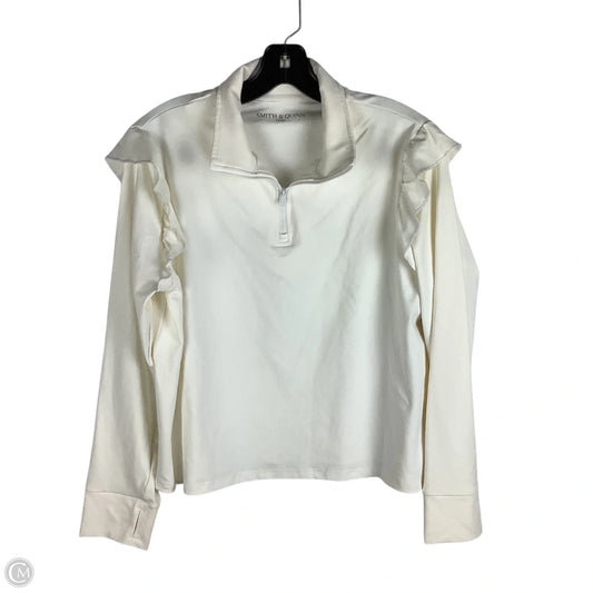 Athletic Jacket By Clothes Mentor In White, Size: L