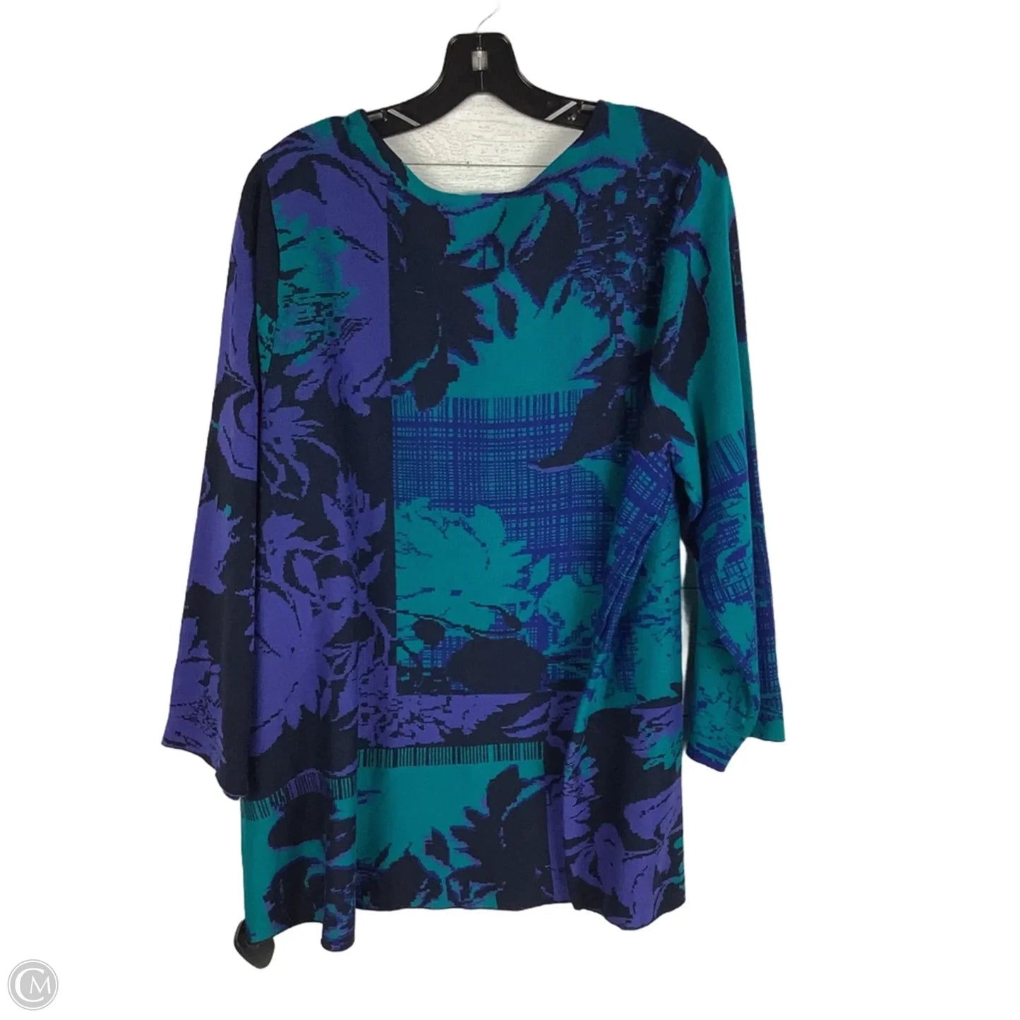 Sweater By Chicos In Blue & Purple, Size: Xxl