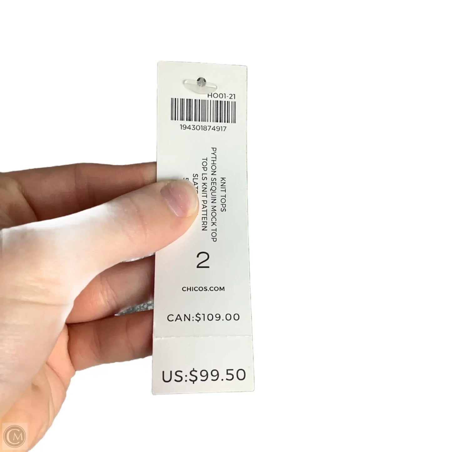 Top Long Sleeve By Chicos In Grey, Size: L