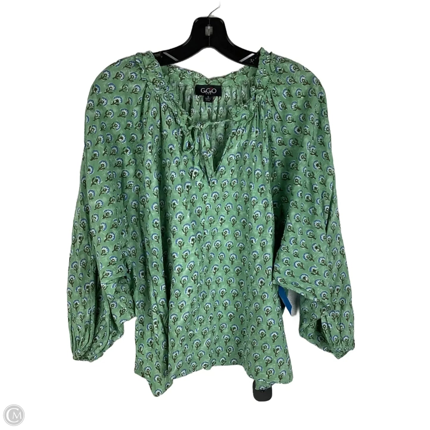 Top Long Sleeve By Gigio In Green, Size: S