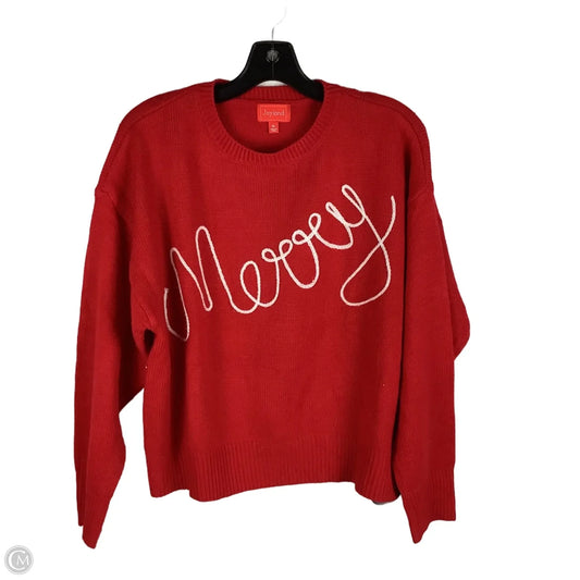 Sweater By Clothes Mentor In Red, Size: Xl