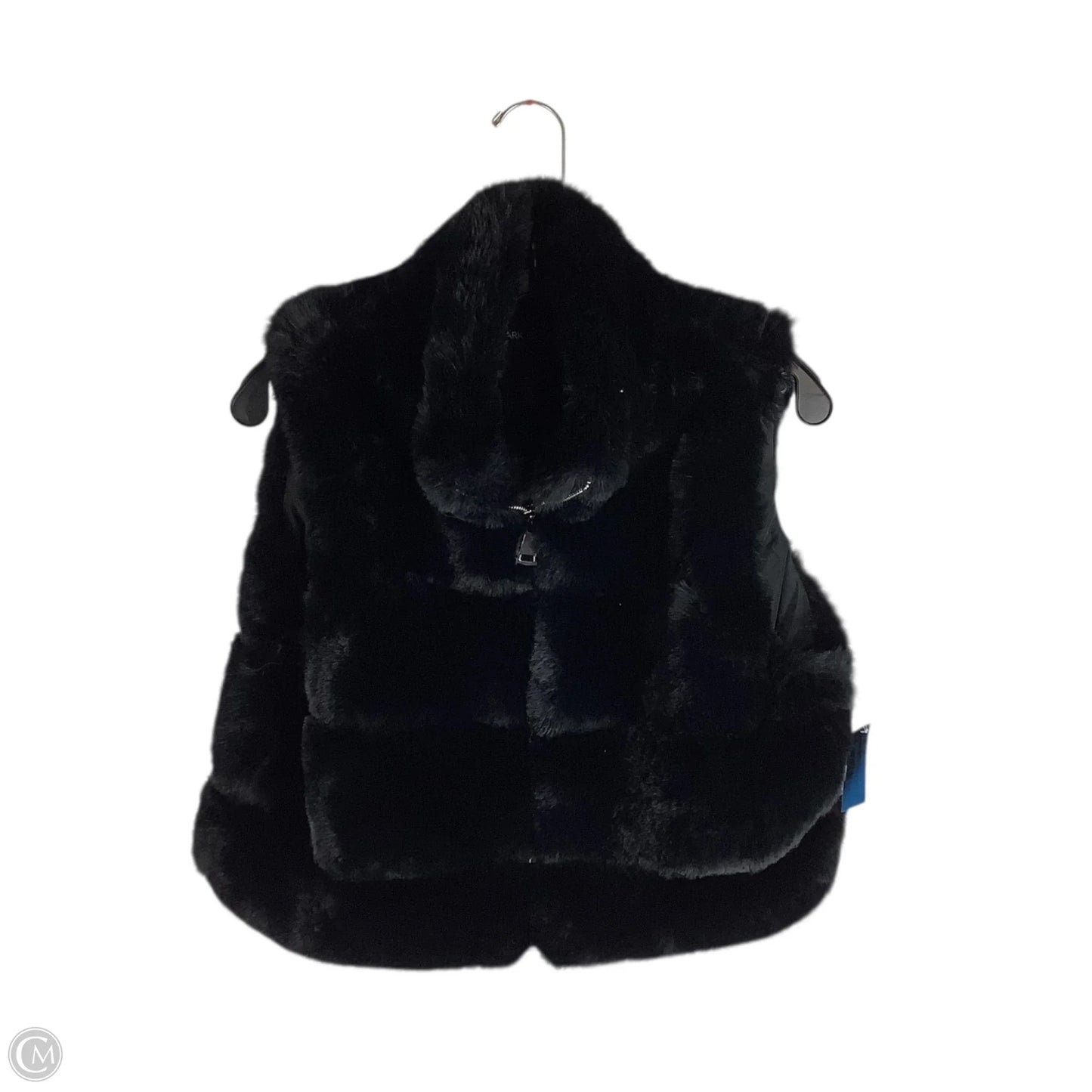 Vest Faux Fur & Sherpa By Clothes Mentor In Black, Size: L