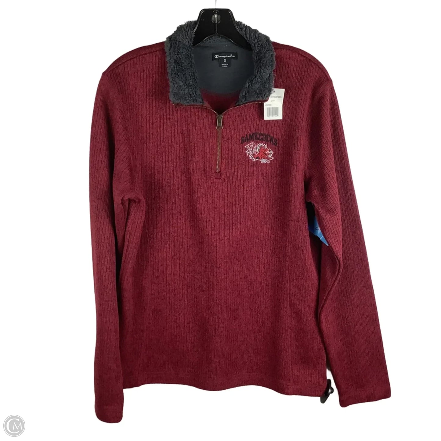 Jacket Fleece By Champion In Maroon, Size: S