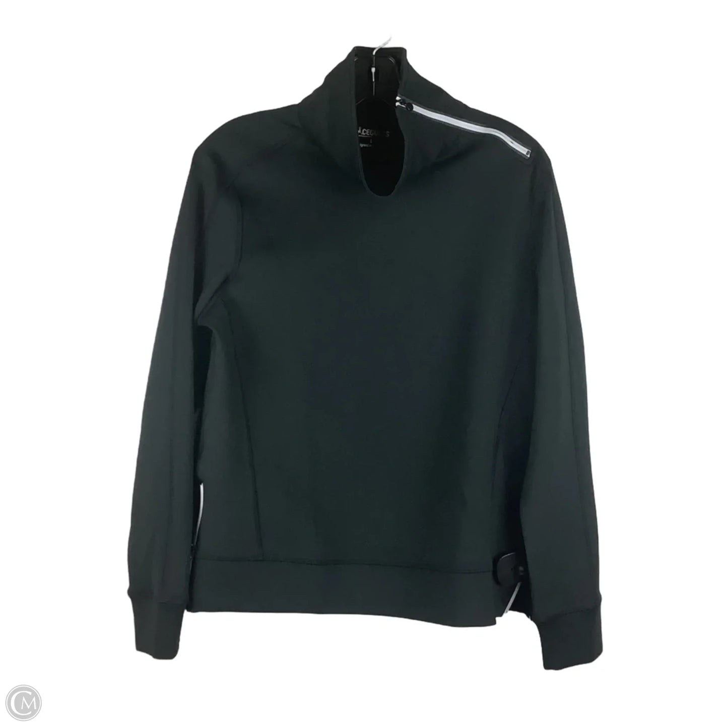 Athletic Sweatshirt Collar By Clothes Mentor In Black, Size: L
