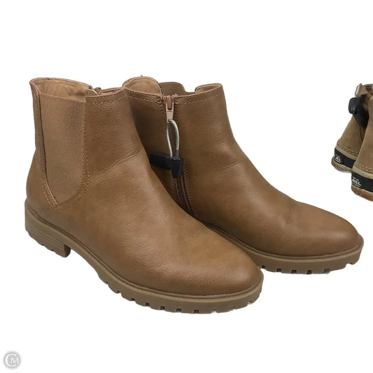 Boots Ankle Flats By Wonderly In Brown, Size: 9